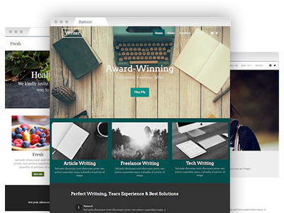 A set of simple–to–customize website themes